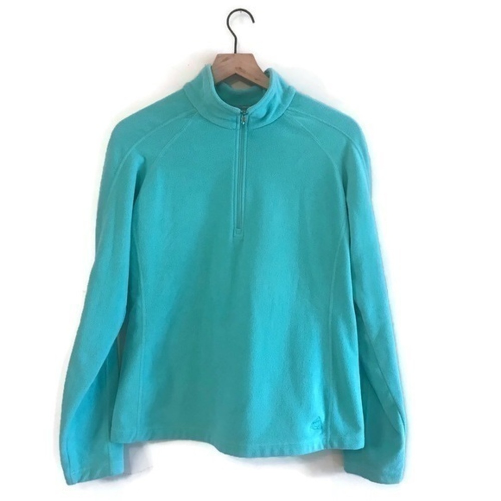 Nike ACG Turquoise Blue Green Fleece Half Zip Mock Neck Pullover Sweater Medium